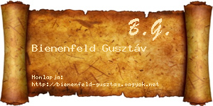 Bienenfeld Gusztáv névjegykártya