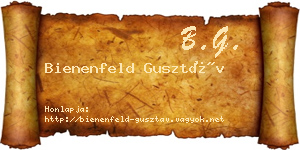 Bienenfeld Gusztáv névjegykártya